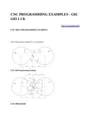cnc j|G02 G03 I J K CNC Program Examples .